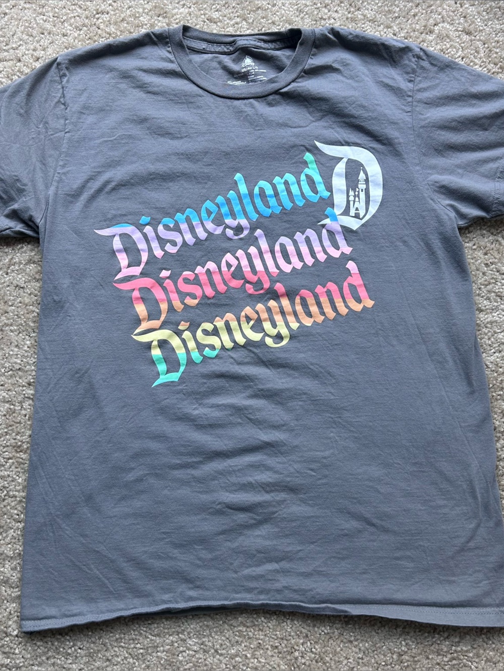 Disneyland Resort Gray Tee with Colorful Print